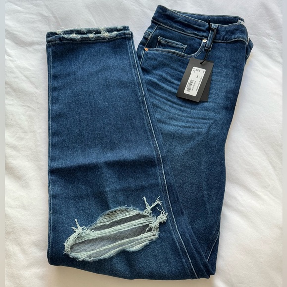 Paige Denim Stella High-rise Straight Leg Sz 32 in Soleil Destructed Wash - Picture 6 of 10